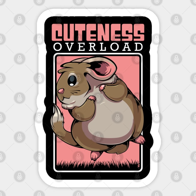 Chinchilla - Cuteness Overload - Cute Kawaii Rodent Sticker by Lumio Gifts